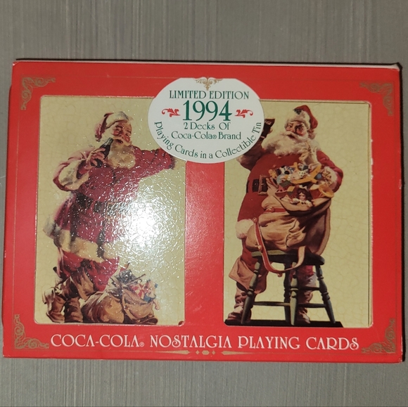New! 1994 Coca-Cola Playing Cards in  a Collectible Tin - Picture 4 of 8